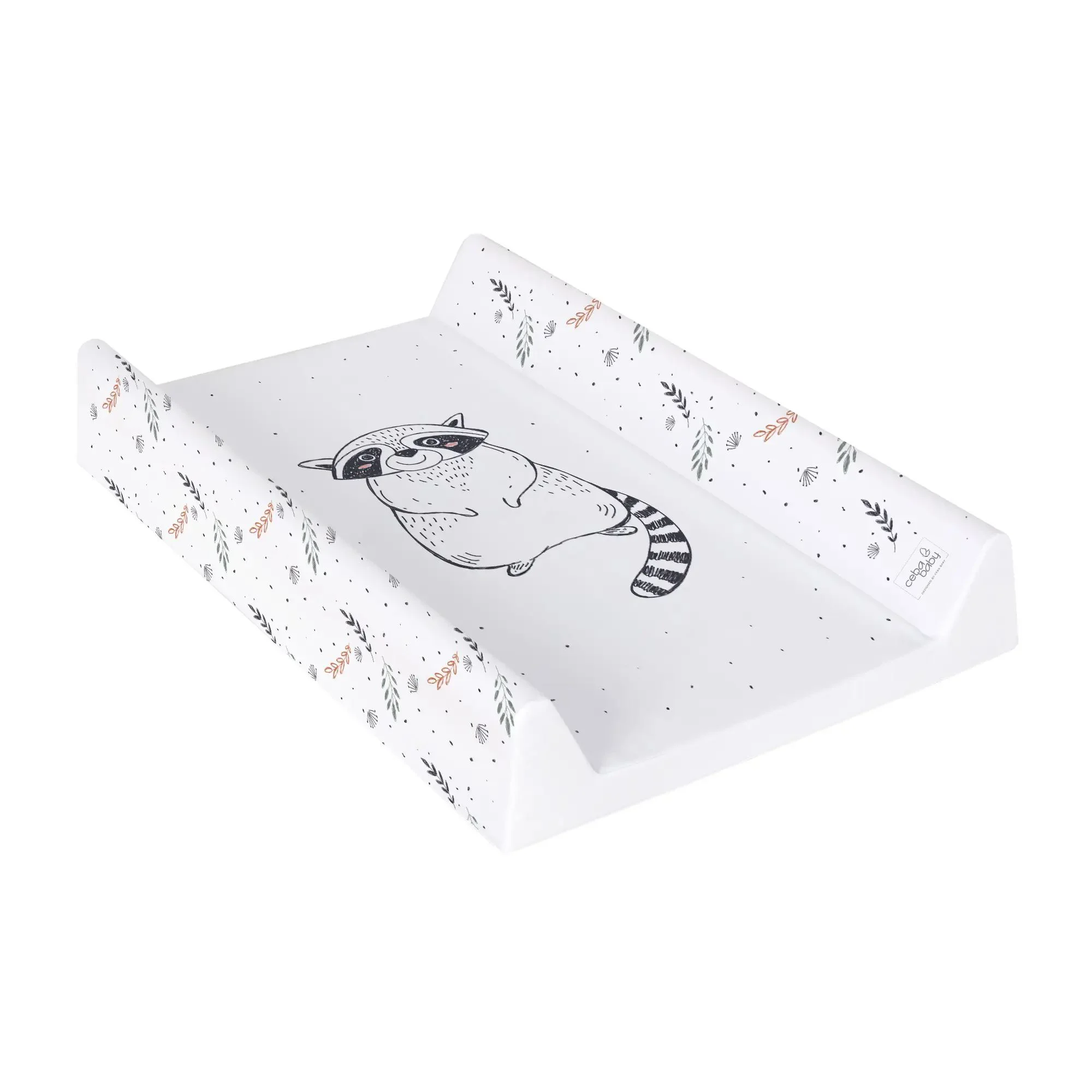 Saltea de infasat tare pe 2 parti Ceba Baby Comfort Raccoon, 70x50 cm