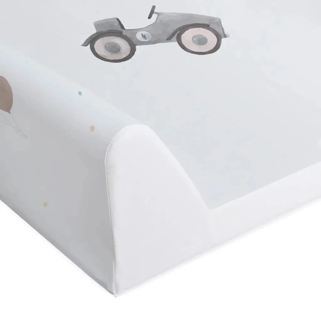 Saltea de infasat tare pe 2 parti Ceba Baby Comfort Retro Cars, 80x50 cm