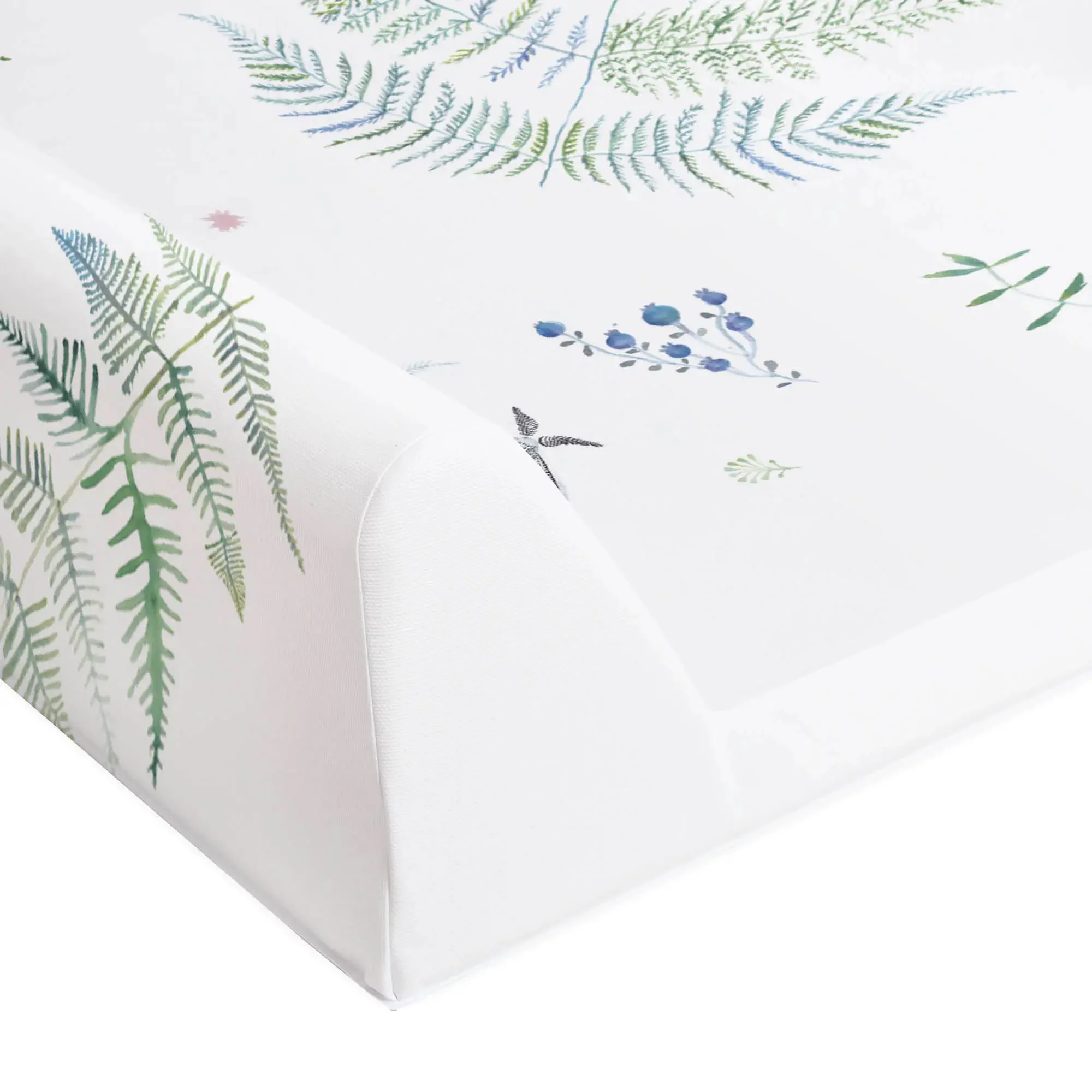 Saltea de infasat tare pe 2 parti Ceba Baby Comfort Watercolor Polypody, 70x50 cm