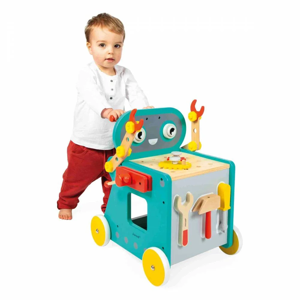 Premergator din lemn cu activitati Janod Brico'Kids Robot