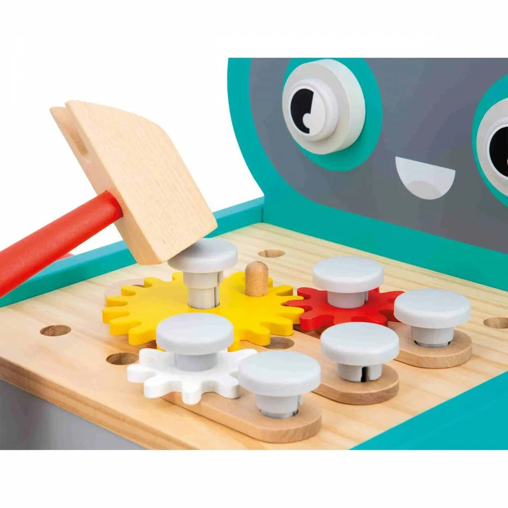 Premergator din lemn cu activitati Janod Brico'Kids Robot