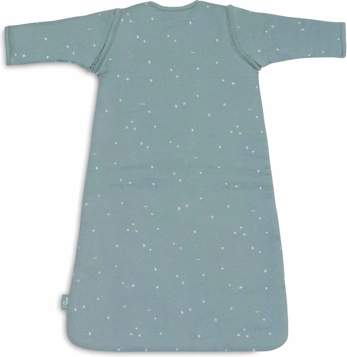 Sac de dormit cu maneci detasabile Jollein Twinkling Sea Green, 90 cm foto