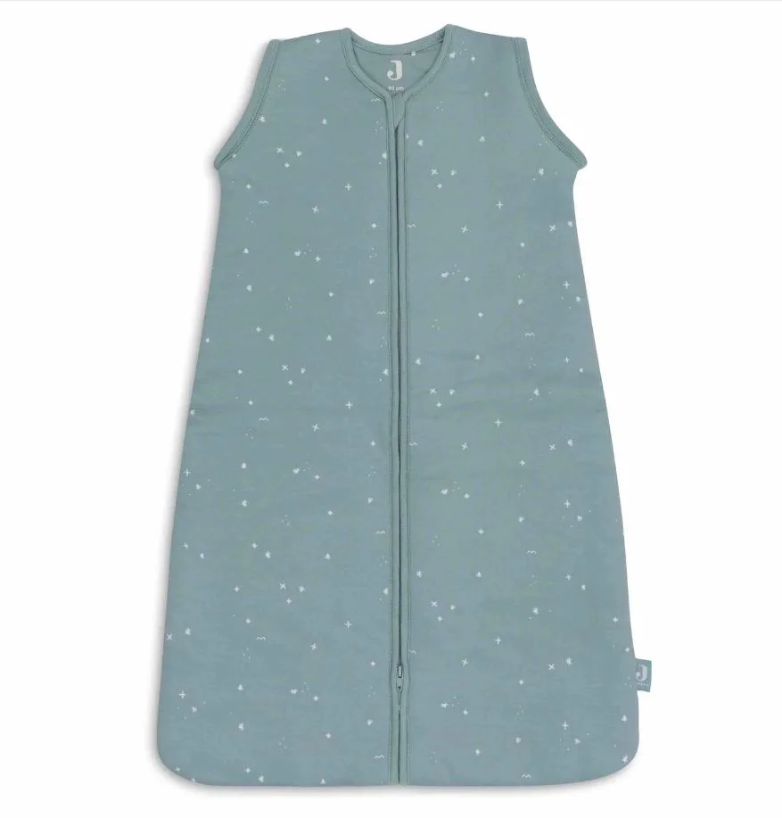 Sac de dormit cu maneci detasabile Jollein Twinkling Sea Green, 90 cm foto
