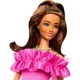 Papusa Barbie "Fashionista cu parul ondulat saten si rochie roz" foto