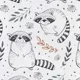 Saltea de infasat pliabila Ceba Baby Raccoon, 60x40 cm