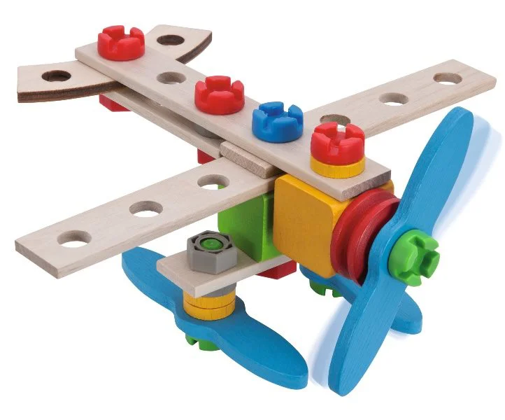 Set de constructie din lemn Eichhorn Aeroplan, 40 piese foto