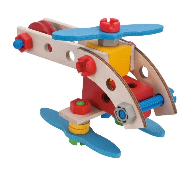 Set de constructie din lemn Eichhorn Aeroplan, 40 piese foto