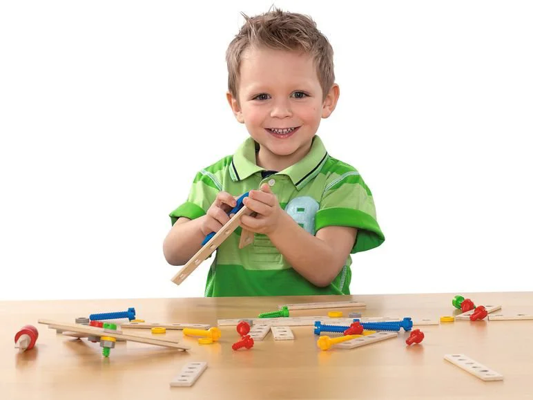 Set de constructie din lemn Eichhorn Auto, 50 piese foto