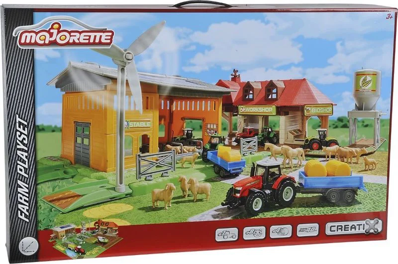 Set de joc Majorette &quot;Big Farm&quot; Creatix cu tractor