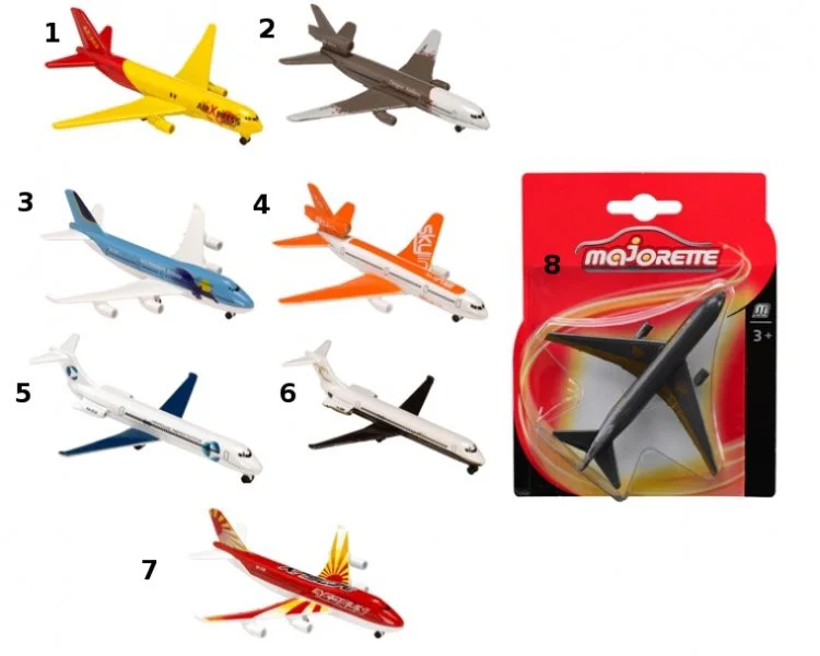 Jucarie Majorette Avion de pasageri din metal, 13 cm