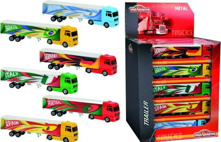 Camion Majorette din metal cu drapel, 15.5 cm foto