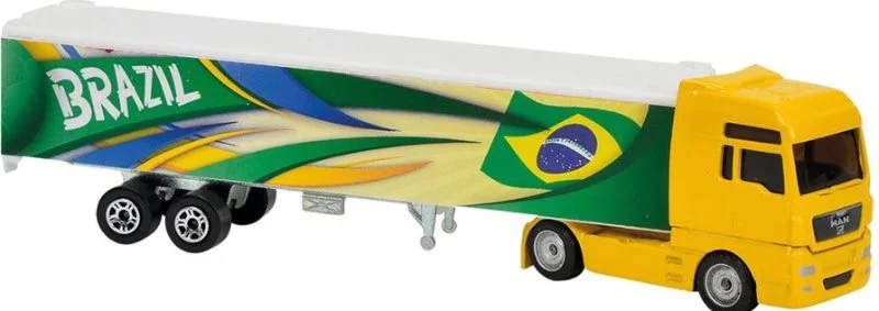 Camion Majorette din metal cu drapel, 15.5 cm foto