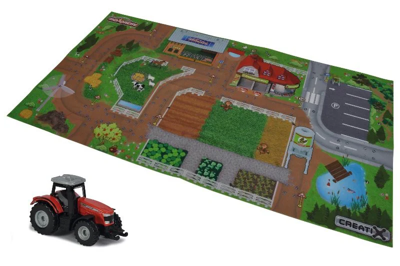 Игровой коврик Majorette Creatix, нескользящий  с машинкой, 3 вида