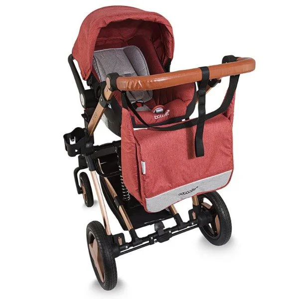 Коляска 3 в 1 Coccolle Ambra Brick-Red