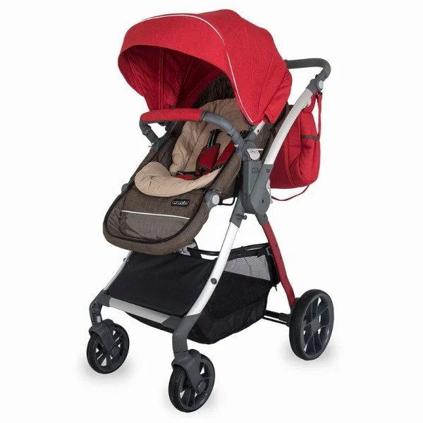 Коляска модульная 3 в 1 Coccolle Acero Красная