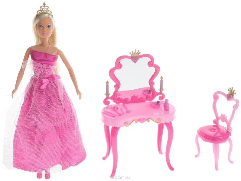 Papusa Simba Steffi &quot;Princess Beauty Table&quot;, 29 cm