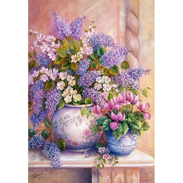 Puzzle Castorland Lilac Flowers, 1500 piese foto