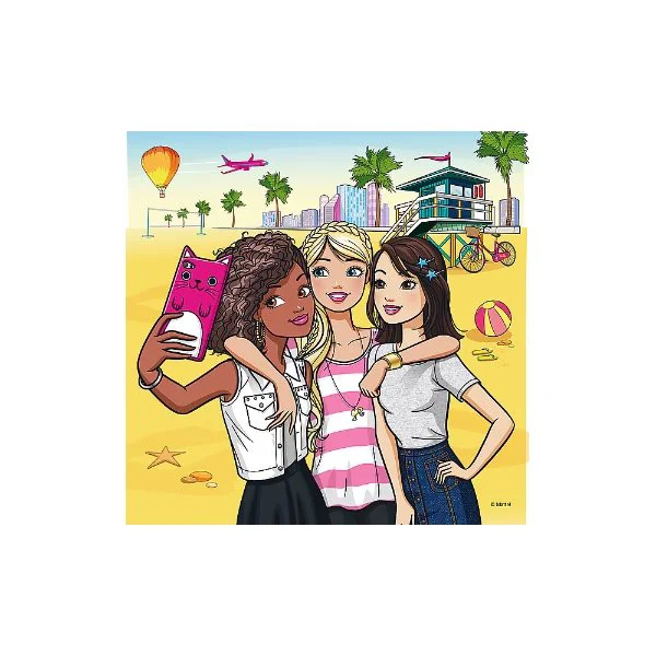 Puzzle Trefl Mattel Barbie "True Friendship", 3 in 1 (20+36+50 piese) foto