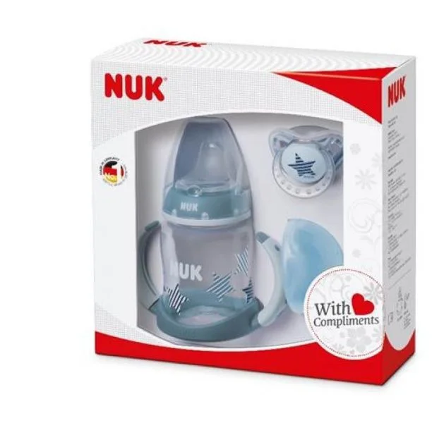 Подарочный набор NUK Baby Blue (бутылочка, пустышка и футляр)