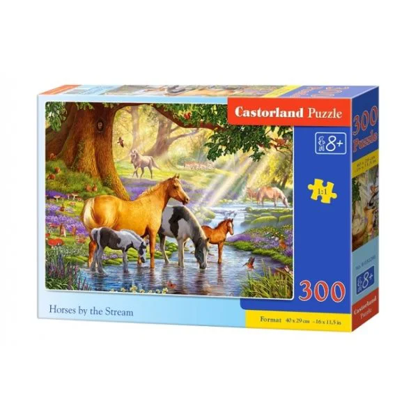 Puzzle Castorland Horses by the Stream, 300 piese foto