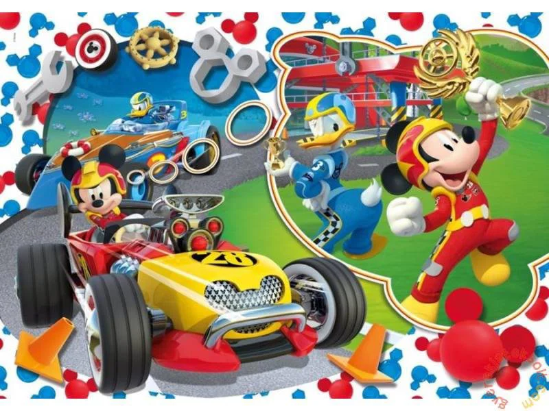 Puzzle Clementoni Disney Mickey and the Roadster Racers, 2 in 1 (60+60 piese) foto