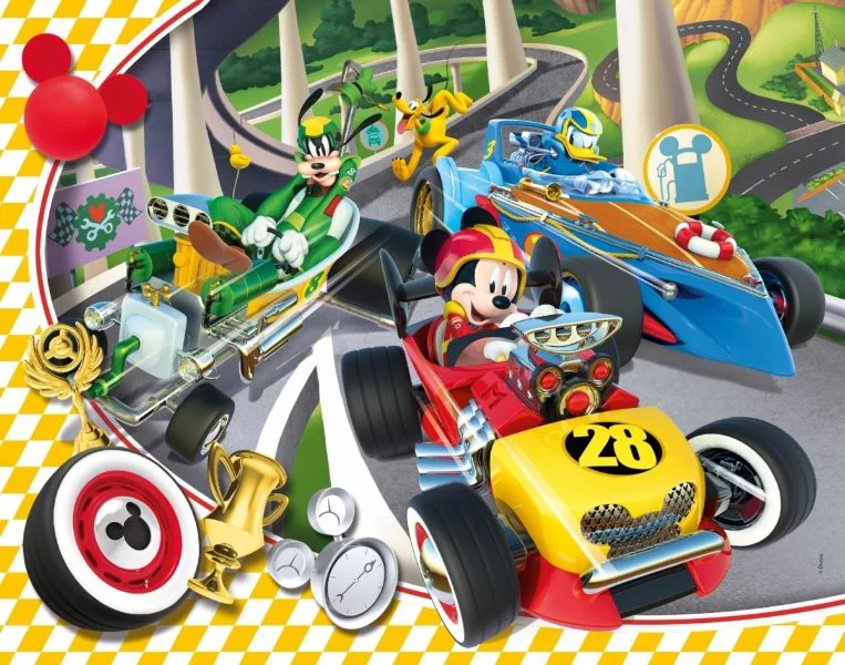 Puzzle Clementoni Disney Mickey and The Roadster Racers, 100 piese foto