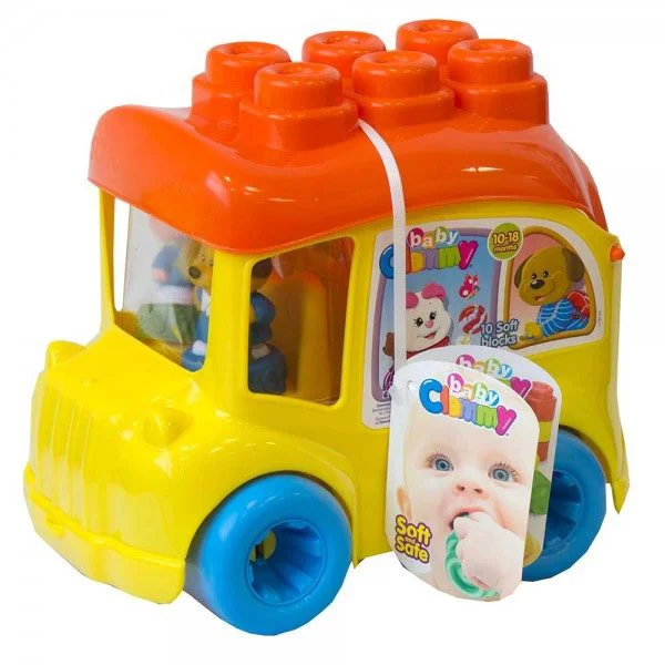 Constructor moale Clementoni Clemmy Baby Autobuz scolar