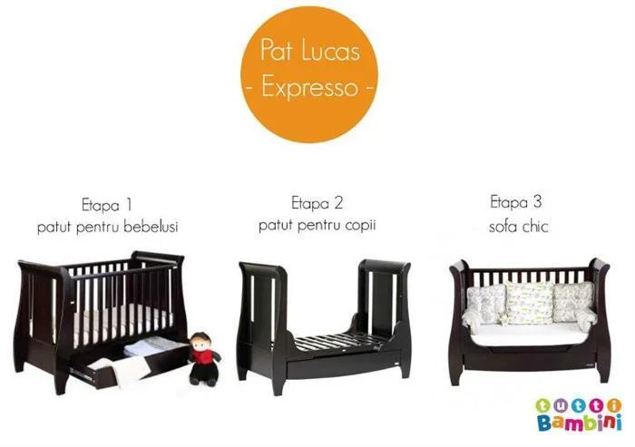 Деревянная кроватка 3 в 1 Tutti Bambini Lucas Expresso