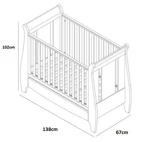 Деревянная кроватка 3 в 1 Tutti Bambini Katie Oak
