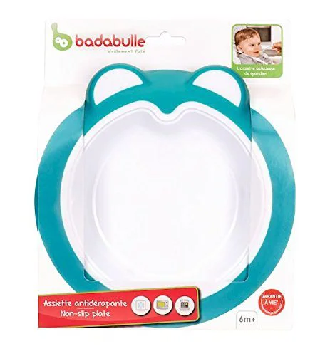 Farfurie anti-alunecare Badabulle Ice Blue foto