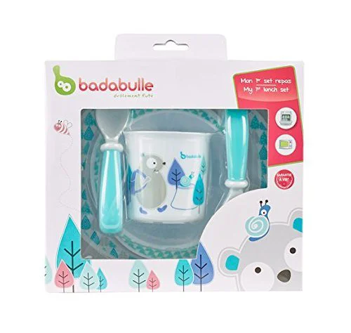 Set de hranire Badabulle Blue Beaver, 5 piese foto