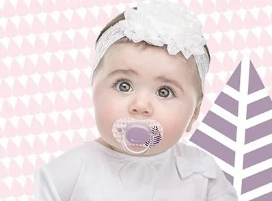 Suzete ortodontice reversibile Badabulle Azdec Girl (0-6 luni), 2 buc.