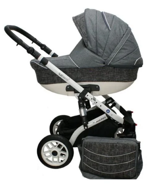Carucior 3 in 1 Mikrus Stars 2 Dark Grey foto