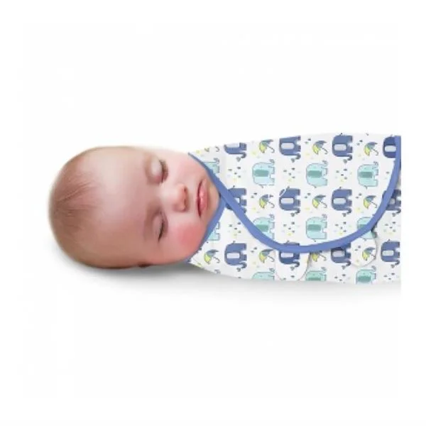 Sistem de infasare pentru bebelusi Summer Infant SwaddleMe Elephant Splash (0-3 luni) foto