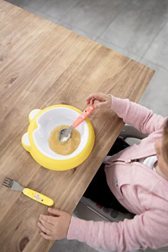 Set lingurita si furculita de inox Badabulle Pink