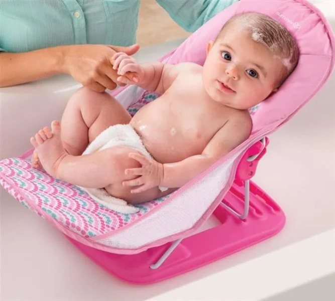 Suport pentru baita Summer Infant Deluxe Pink Stripes foto