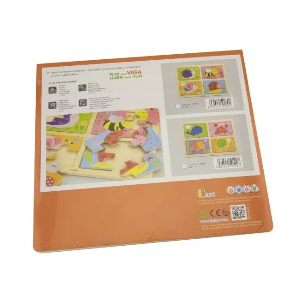 Puzzle din lemn 4 in 1 Viga Toys Sea, 16 piese foto