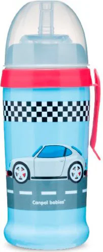 Поильник спортивный Canpol Cars с трубкой, 350 мл