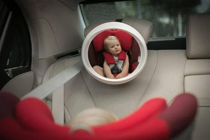 Oglinda auto Apramo Iris Baby Mirror Deluxe cu lumini foto