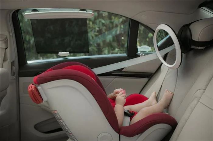 Oglinda auto Apramo Iris Baby Mirror Deluxe cu lumini foto