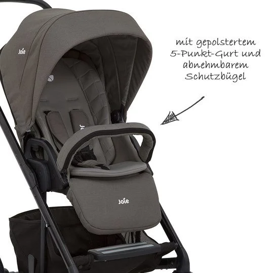 Многофункциональная коляска 2 в 1 Joie Chrome Foggy Gray
