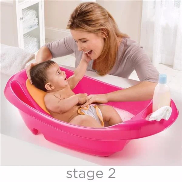 Set cadita si suport de baita Summer Infant Splish 'n Splash Pink foto