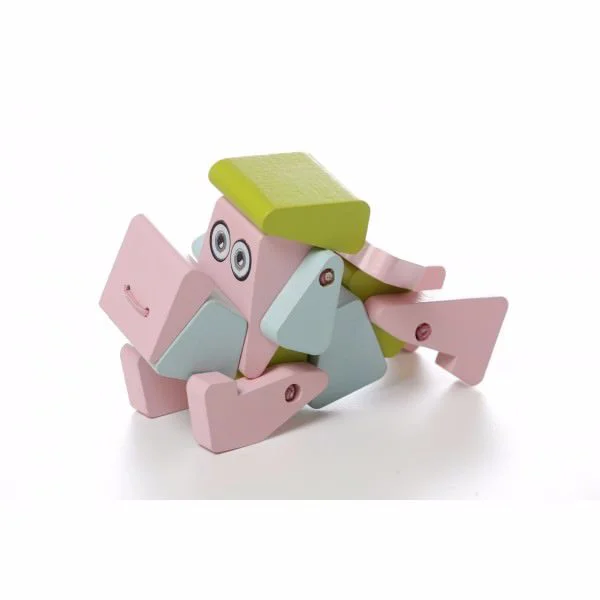 Set de constructie din lemn educativ Cubika LA-1 Catelusul Acrobat foto