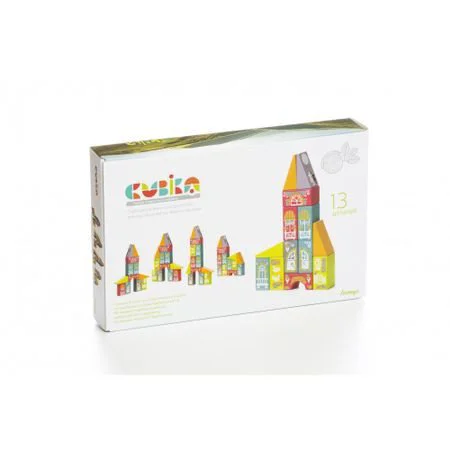 Set de constructie din lemn educativ Cubika LKM-1 Oraselul Fabulos foto