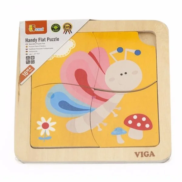 Деревянный пазл Viga Toys Бабочка, 4 эл.