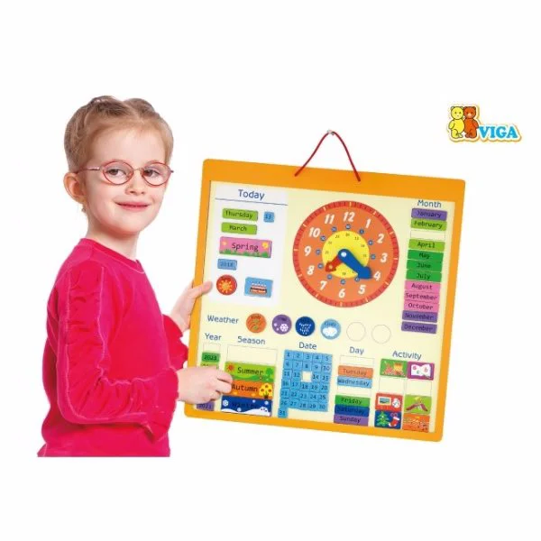 Jucarie din lemn Viga Toys Magnetic Calendar foto