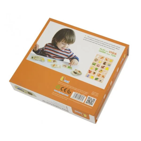 Деревянный игровой набор Viga Toys Animal Feeding Puzzle Set foto