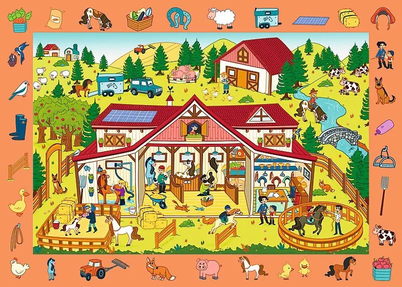 Puzzle Observation Trefl Visit the stud farm, 70 piese foto