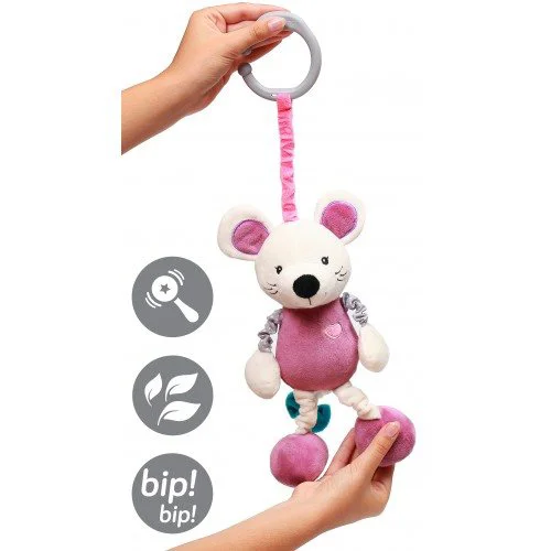 Игрушка велюровая с вибрацией BabyOno Mouse Sybil foto