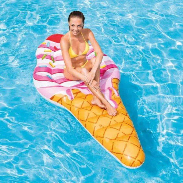 Saltea gonflabila Intex Ice Cream 224x107 cm foto